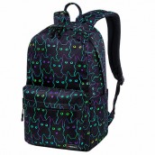 Рюкзак HEIKKI DREAM (ХЕЙКИ) универсальный, с карманом для ноутбука, эргономичный, Neon cats, 42х26х14 см, 272524