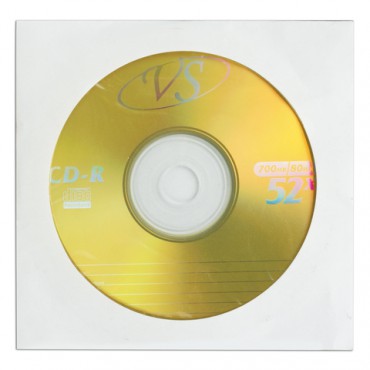 Диск CD-R VS, 700 Mb, 52х, бумажный конверт (1 штука)