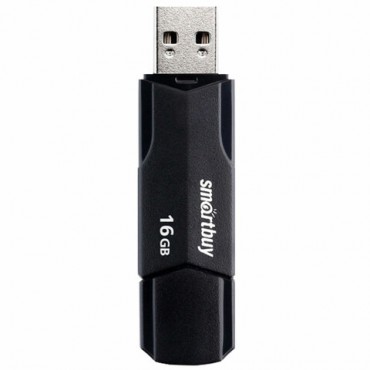 Флеш-диск 16 GB SMARTBUY Clue USB 2.0, черный, SB16GBCLU-K