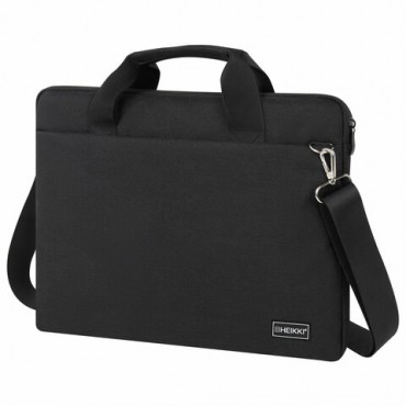 Сумка портфель HEIKKI PROFITABLE (ХЕЙКИ) с отделением для ноутбука 14", 2 кармана, черная, 26х36х3 см, 272598
